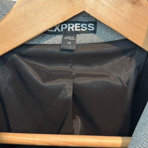 Express Studio Stretch size 12 Gray One Button Blazer Jacket - Picture 2 of 12